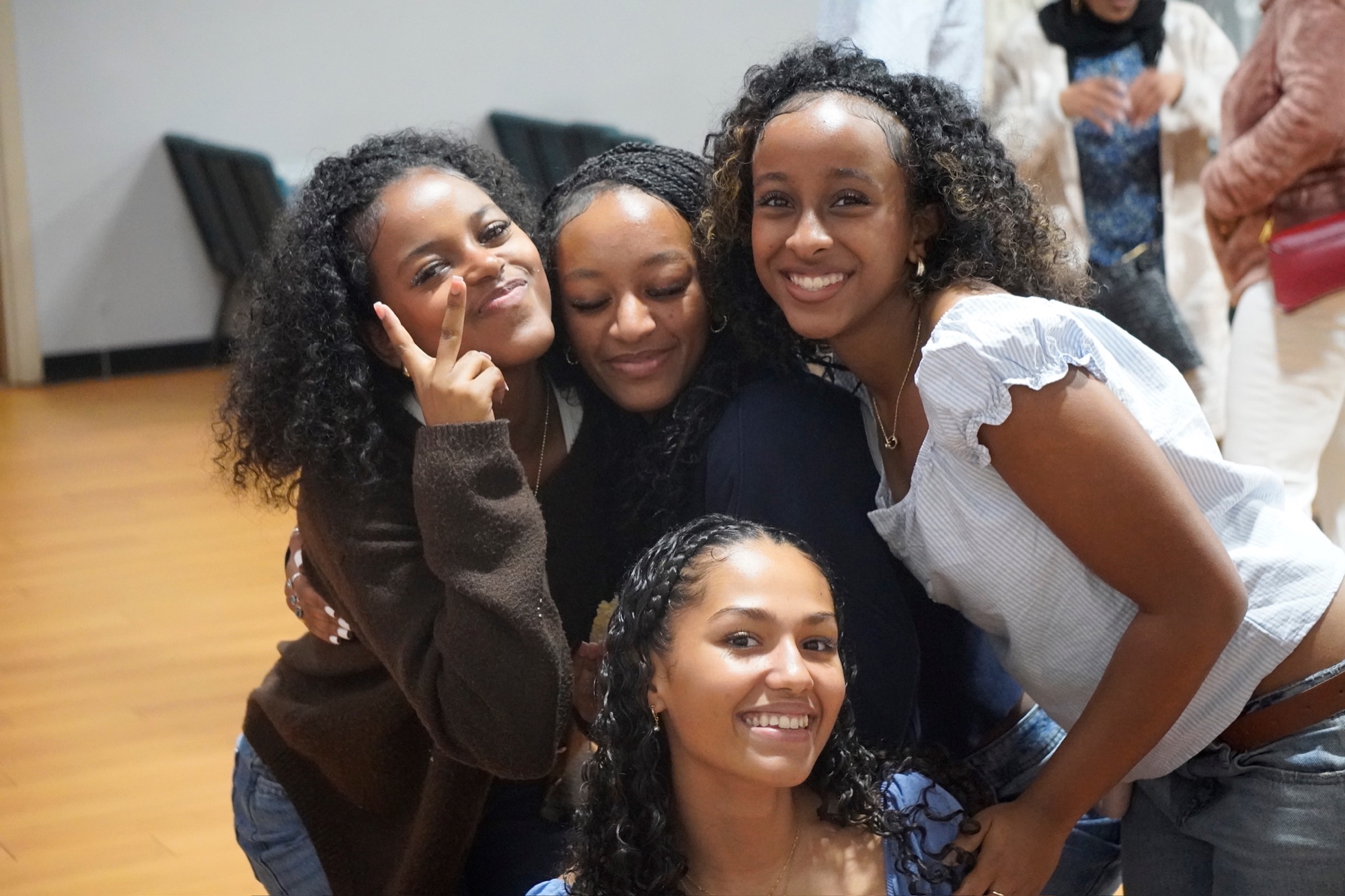 Youth smiling together