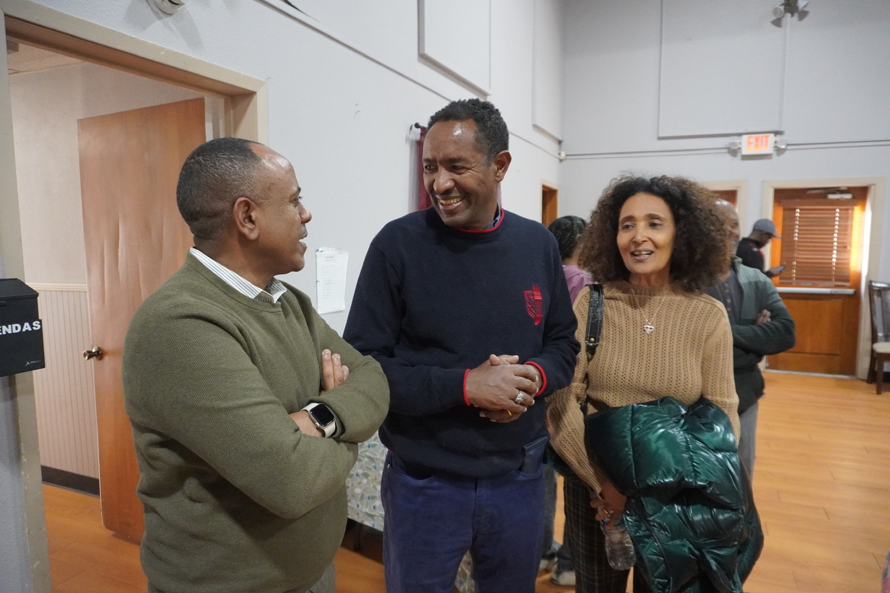 Fellowship conversation after service