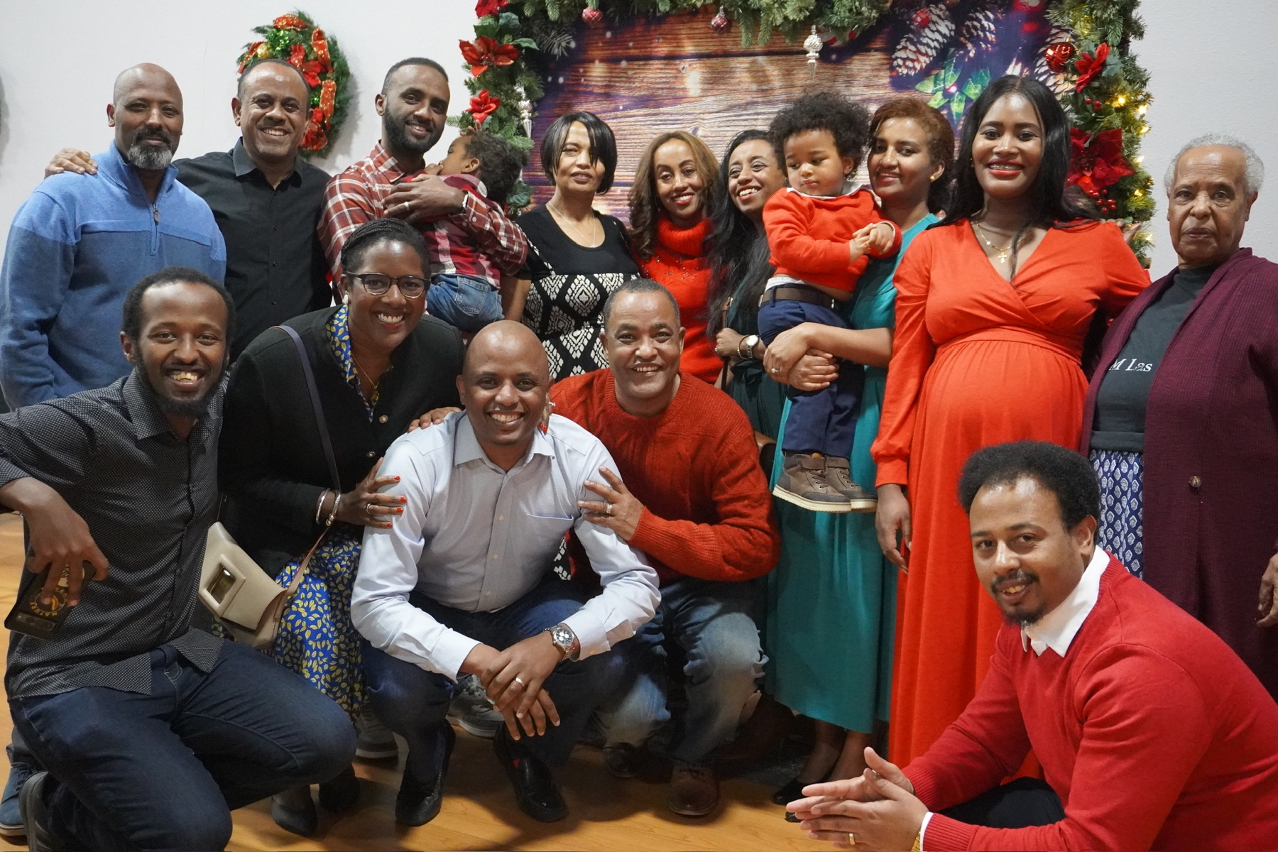 Church family Christmas gathering